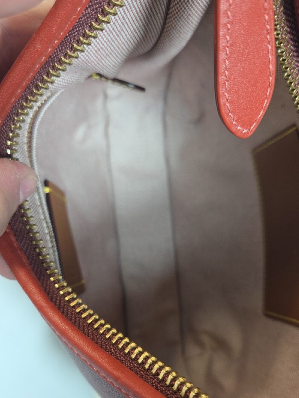 Coach Ergo Leather Shoulder Bag In Colorblock Oxblood/wine RARE - Picture 12 of 14